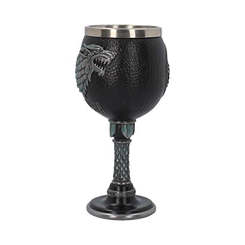 Nemesis Now Winter is Coming Game of Thrones Goblet 13cm Black, Resin w/Stainless Steel Insert, 1 Count (Pack of 1)