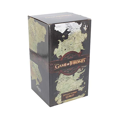 Nemesis Now Winter is Coming Game of Thrones Goblet 13cm Black, Resin w/Stainless Steel Insert, 1 Count (Pack of 1)