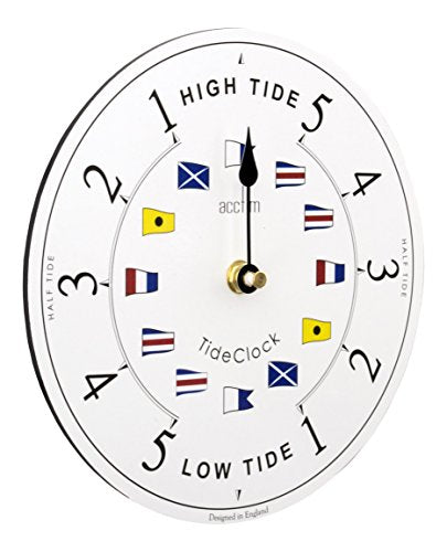 Acctim Ryde Tidal Wall Clock High & Low Tide White 20cm