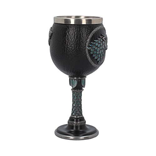 Nemesis Now Winter is Coming Game of Thrones Goblet 13cm Black, Resin w/Stainless Steel Insert, 1 Count (Pack of 1)