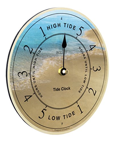 Acctim Tidal Wall Clock High & Low Tide, Blue/Yellow, 20cm