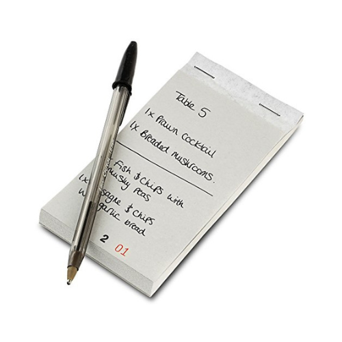 Restaurant Order Pad with Duplicate Sheet - Set of 10 - Restaurant Ordering Pads